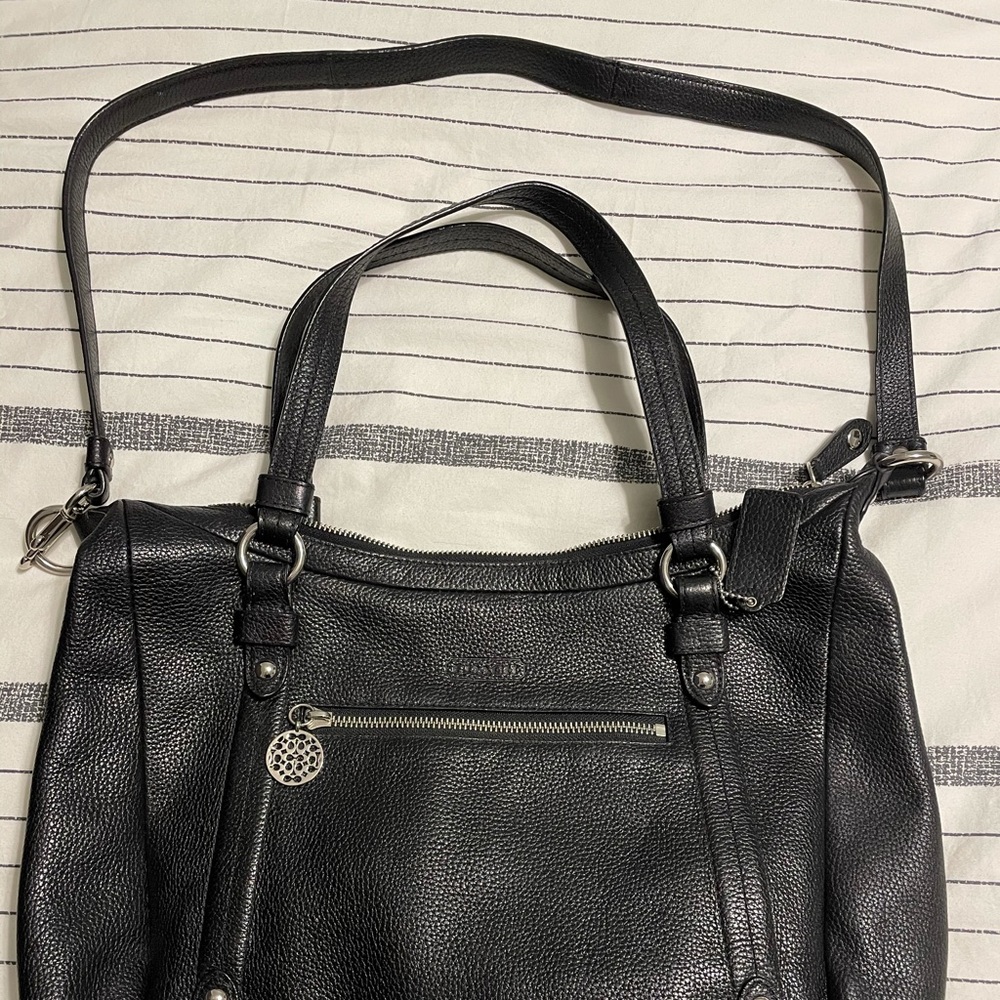 Coach Black Leather Tote Bag